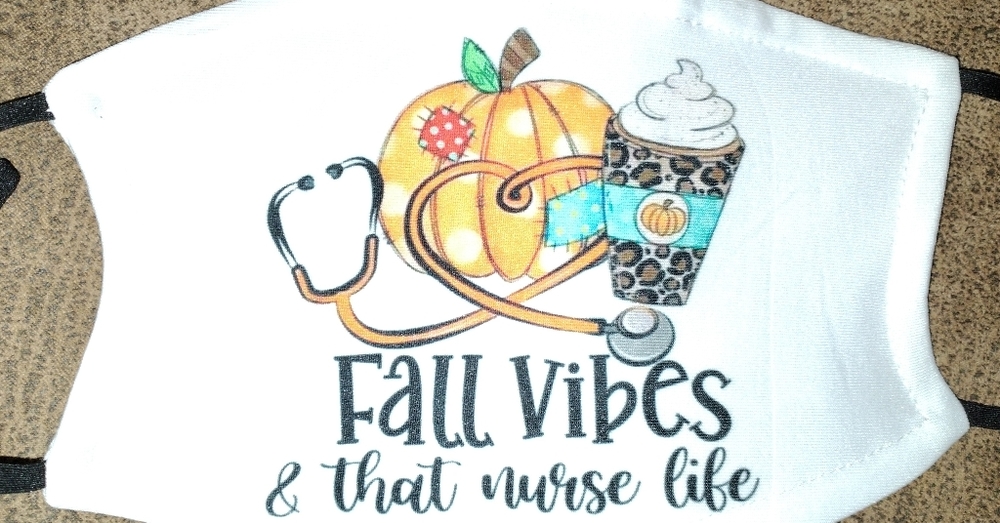 Fall Vibes Nurse Life mask
